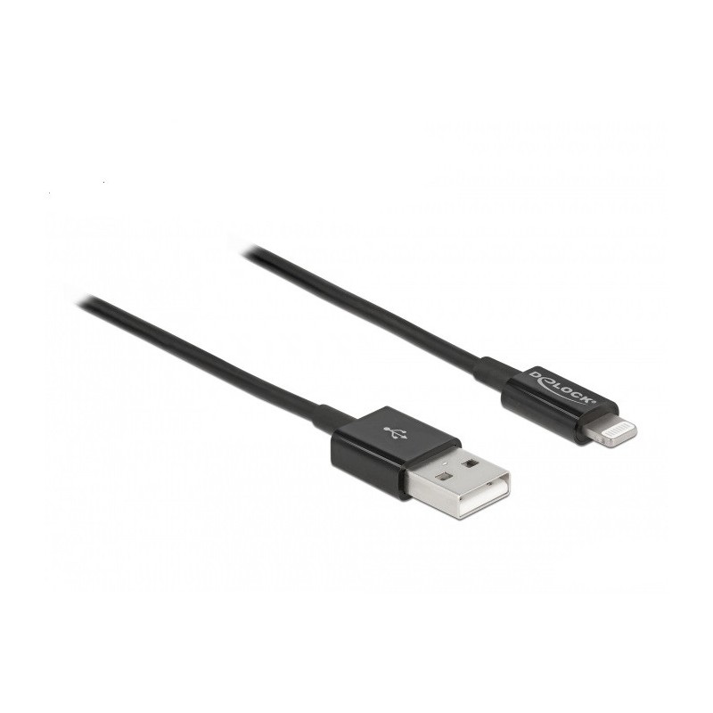 Delock USB Daten- und Ladekabel für iPhone™, iPad™, iPod™ schwarz 1 m